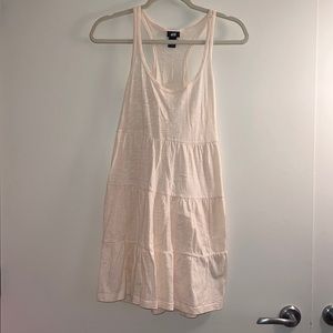 Light peach baby doll dress razor back